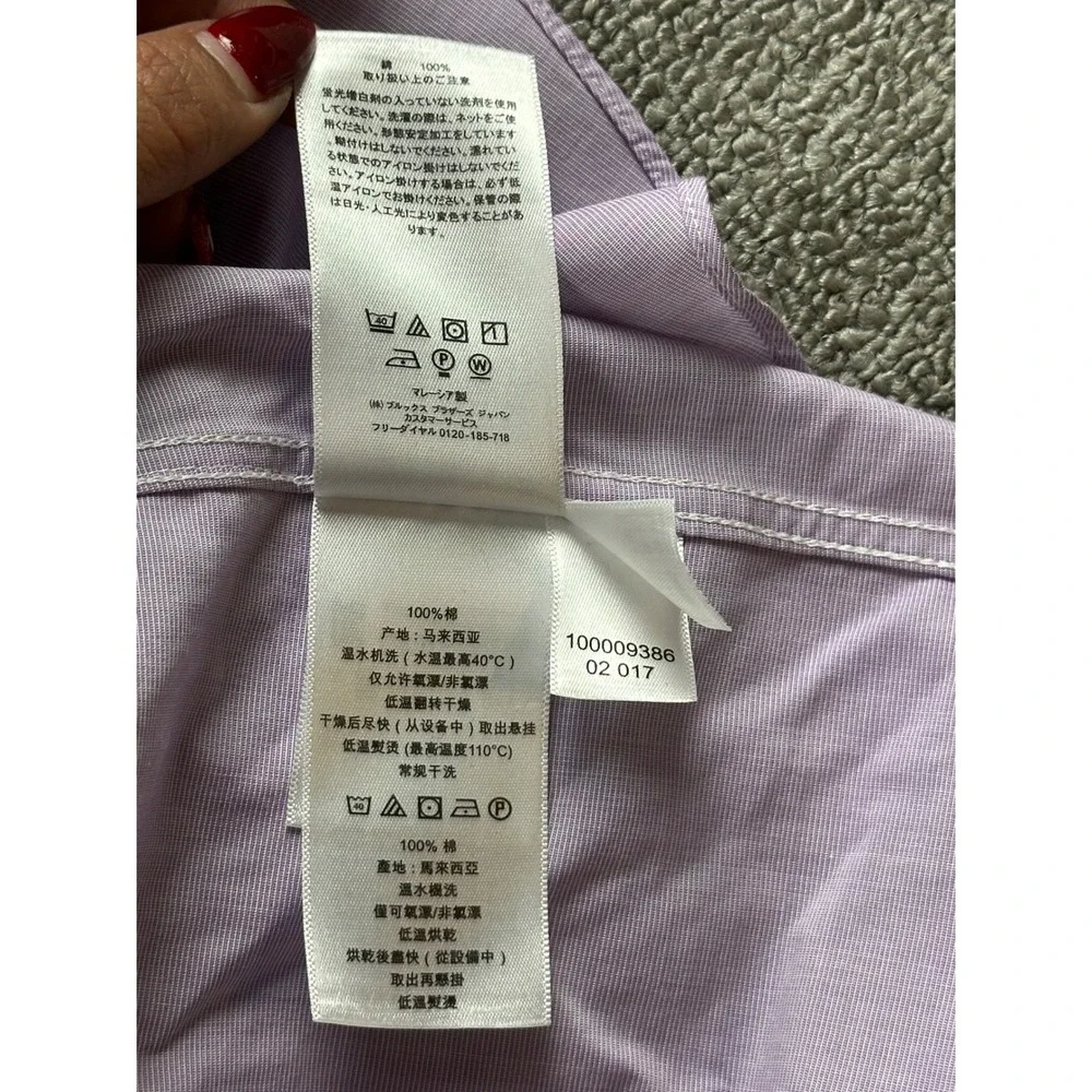 Brooks Brothers Dress Shirt Mens 15.5 35 Regent Purple Supima 100% Cotton‎